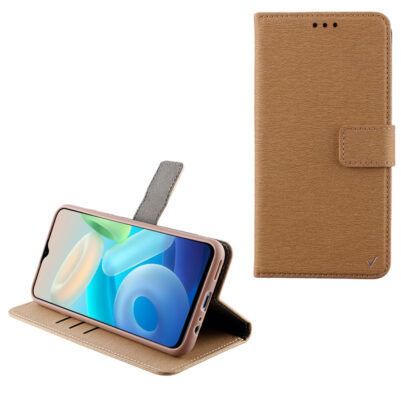 VOLTE-TEL ΘΗΚΗ VIVO Y33s 5G 6.58" ALLURE MAGNET BOOK STAND CLIP GOLD