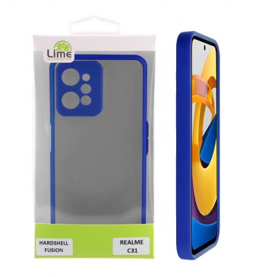 LIME ΘΗΚΗ REALME C31 6.5" HARDSHELL FUSION FULL CAMERA PROTECTION BLUE WITH YELLOW KEYS