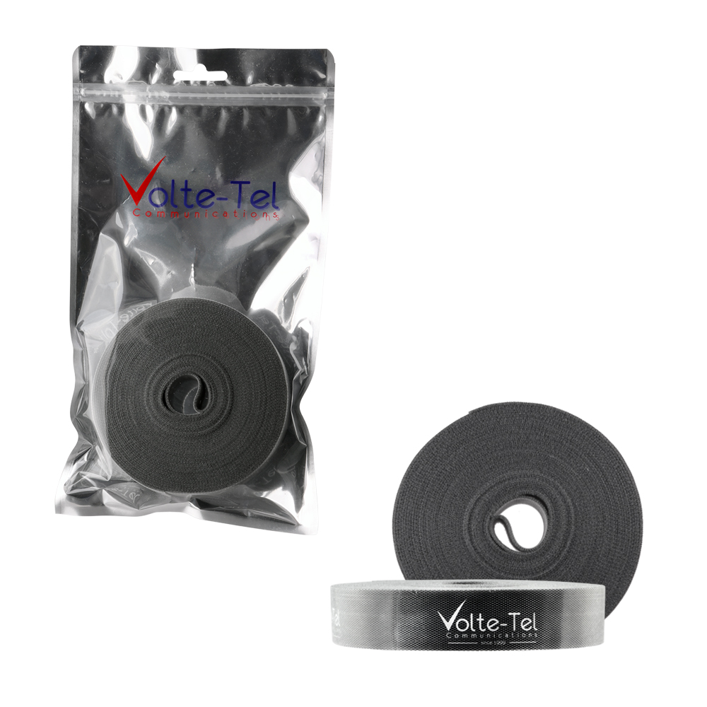 VOLTE-TEL VELCRO CABLE MANAGEMENT 25x1.2mm 10m GREY