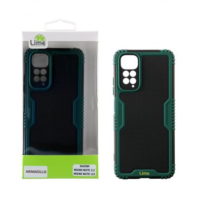 LIME ΘΗΚΗ XIAOMI REDMI NOTE 11/REDMI NOTE 11S 6.43" ARMADILLO FULL CAMERA PROTECTION GREEN