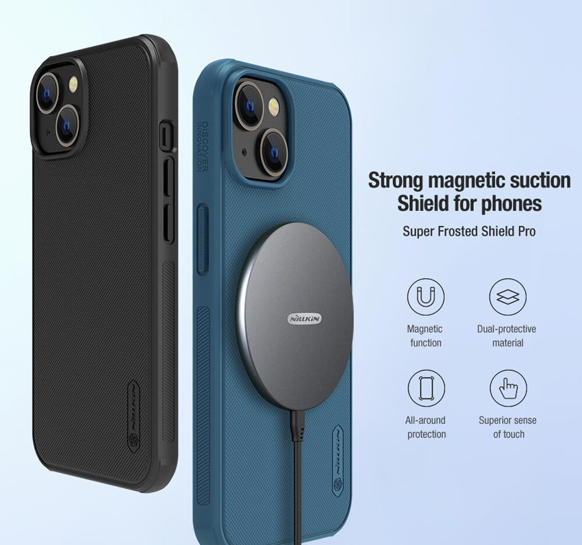 NILLKIN θήκη Super Frosted Shield Pro Magnetic για iPhone 14 Plus, μαύρη - Image 2