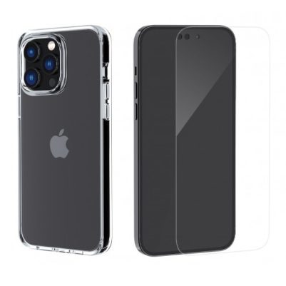 ROCKROSE θήκη & tempered glass 2.5D Premium για iPhone 14 Plus, διάφανο