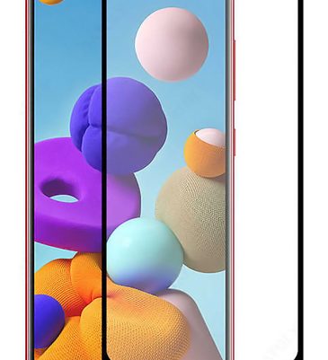 POWERTECH Tempered Glass 5D, full glue, για Samsung A21s & A21, μαύρο