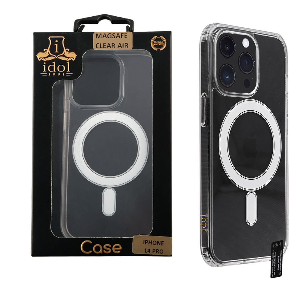 IDOL 1991 ΘΗΚΗ IPHONE 14 PRO 6.1" MAGSAFE ANTISHOCK CLEAR AIR BACK COVER TPU FULL CAMERA PROTECTION ΔΙΑΦΑΝΗ