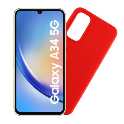 VOLTE-TEL ΘΗΚΗ SAMSUNG A34 5G A346 6.5" SILICON TPU CAMERA GUARD RED
