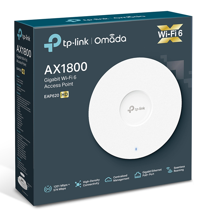 TP-LINK access point EAP620 HD, AX1800, WiFi 6, ceiling mount, Ver. 3.2 - Image 2