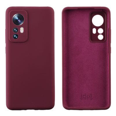 IDOL 1991 ΘΗΚΗ XIAOMI 12/12X 6.28" VELVET ELITE TPU 4 SIDE FULL CAMERA PROTECTION BURGUNDY