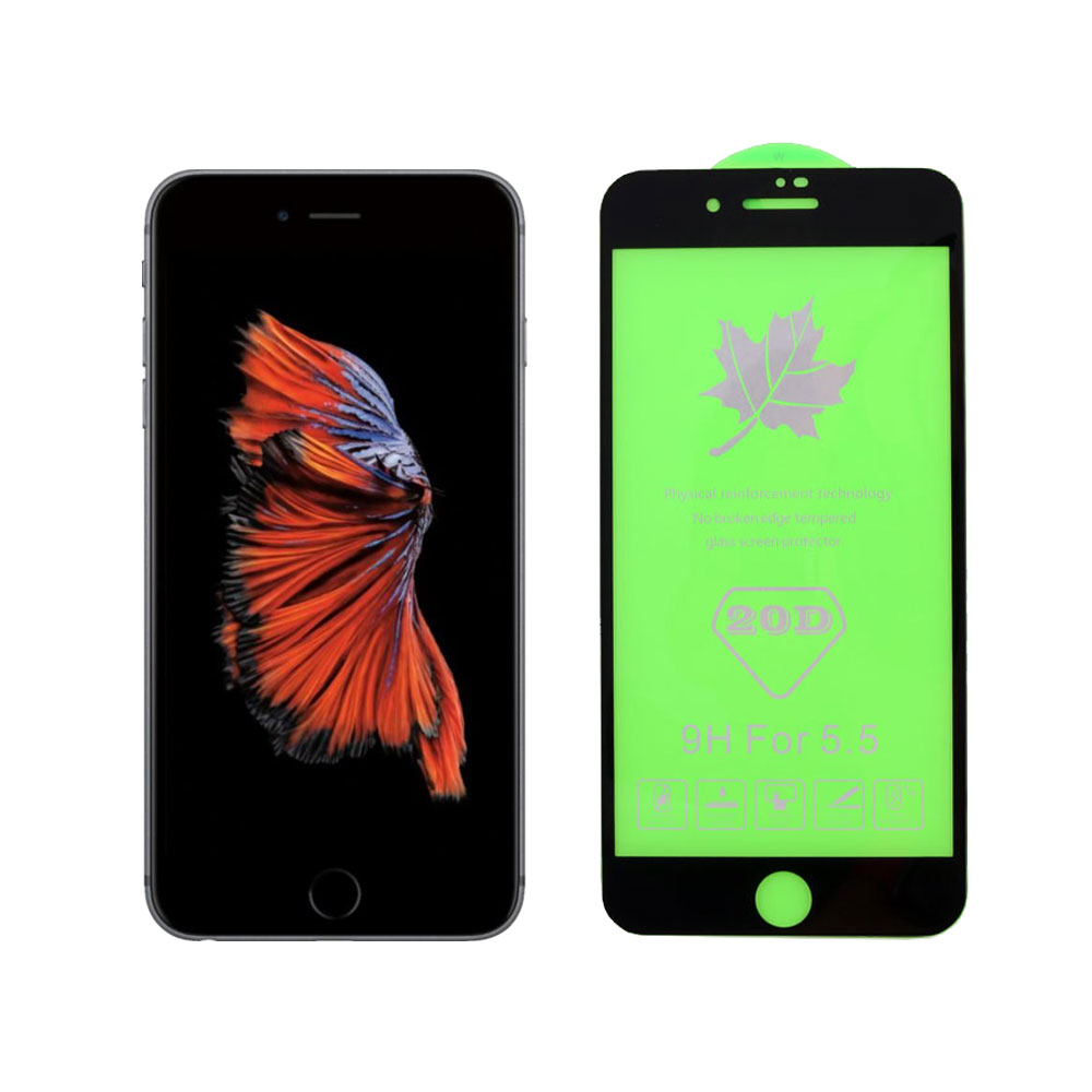 IDOL 1991 TEMPERED GLASS IPHONE 6S PLUS/6 5.5" 9H 0.25mm 20D FULL GLUE SEMI CURVED BLACK