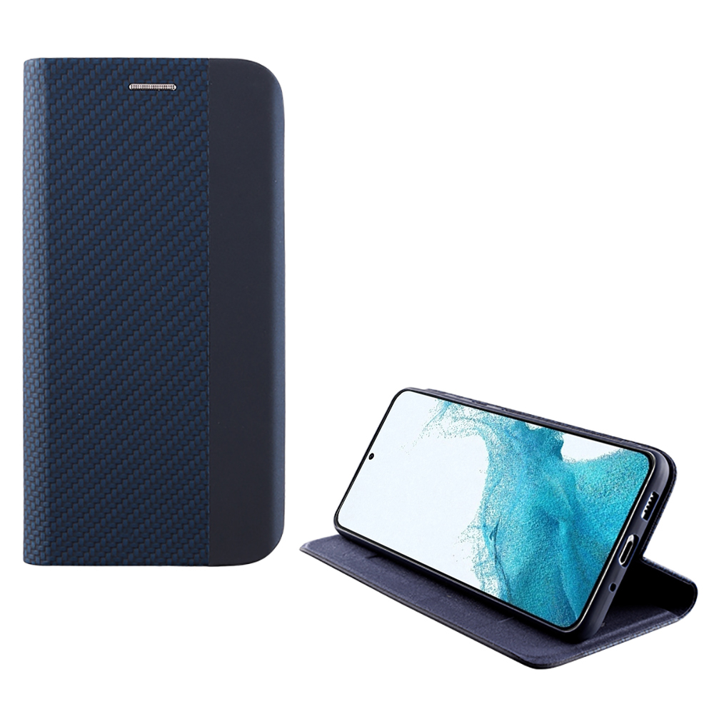 IDOL 1991 ΘΗΚΗ SAMSUNG S22 5G S901 6.1" ELITE ANTI-RFID BOOK STAND BLUE