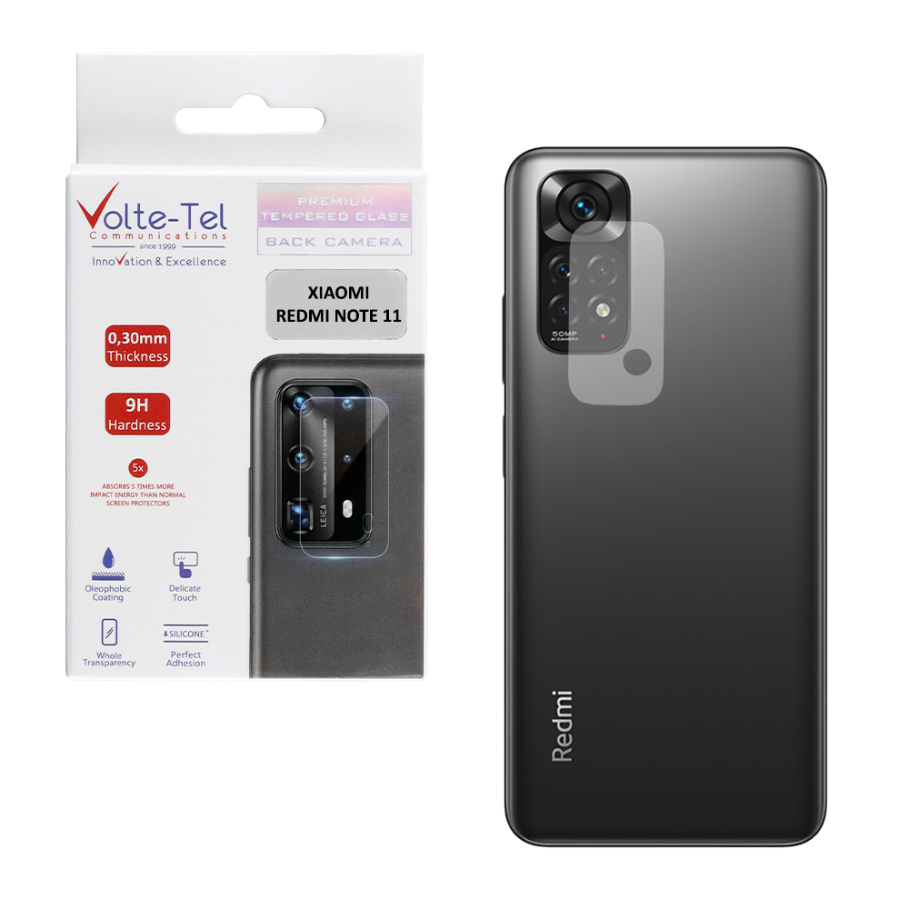 VOLTE-TEL TEMPERED GLASS XIAOMI REDMI NOTE 11 6.43" 9H 0.30mm FOR CAMERA
