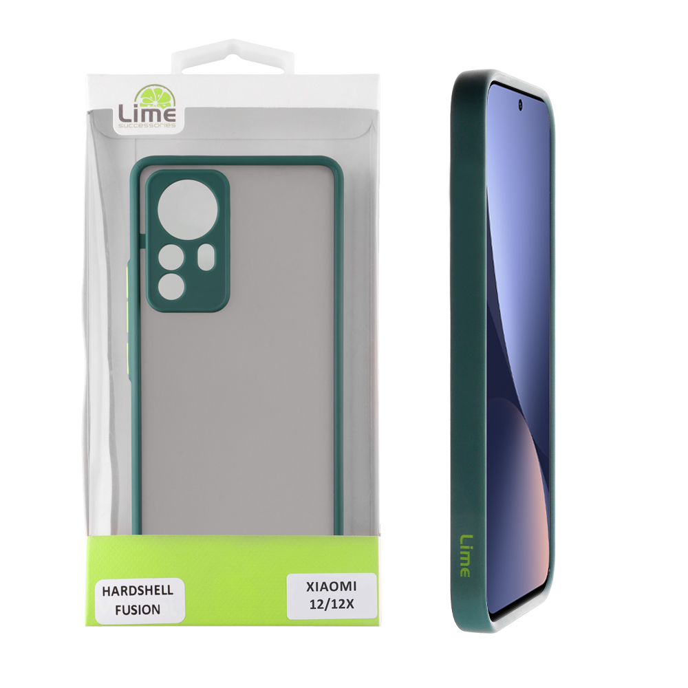 LIME ΘΗΚΗ XIAOMI 12/12X 6.28" HARDSHELL FUSION FULL CAMERA PROTECTION GREEN WITH YELLOW KEYS