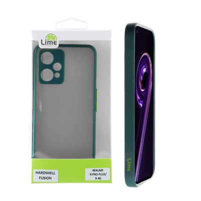 LIME ΘΗΚΗ REALME 9 5G/9 PRO 5G 6.6" HARDSHELL FUSION FULL CAMERA PROTECTION GREEN WITH YELLOW KEYS
