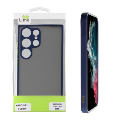 LIME ΘΗΚΗ SAMSUNG S23 ULTRA 5G S918 6.8" HARDSHELL FUSION FULL CAMERA PROTECTION BLUE WITH YELLOW KEYS
