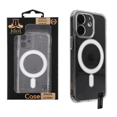 IDOL 1991 ΘΗΚΗ IPHONE 12 MINI 5.4" MAGSAFE ANTISHOCK CLEAR AIR BACK COVER TPU FULL CAMERA PROTECTION ΔΙΑΦΑΝΗ