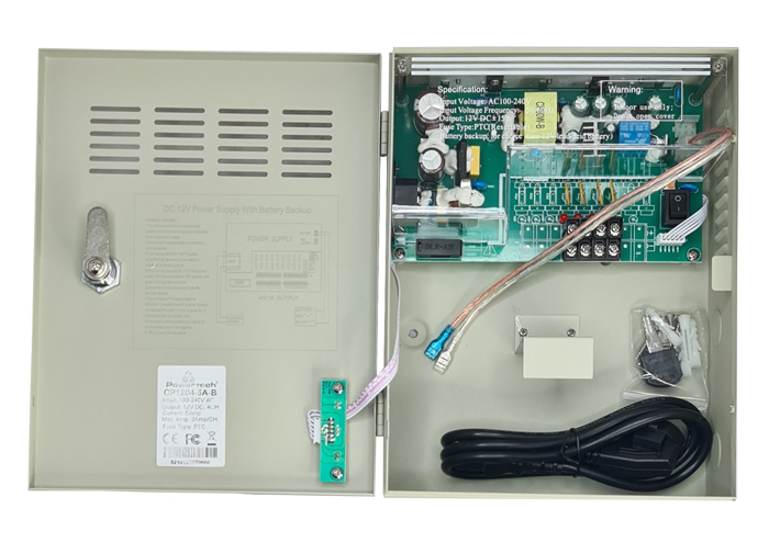 POWERTECH τροφοδοτικό CP1204-5A-B για CCTV, DC12V/5A, 4 κανάλια - Image 2