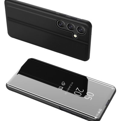 POWERTECH θήκη Clear view MOB-1863 για Samsung Galaxy A24, μαύρη