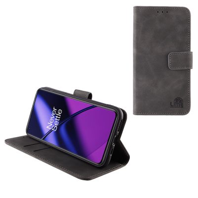 LIME ΘΗΚΗ ONEPLUS NORD 2T 5G 6.43" ESSENTIAL MAGNET BOOK STAND CLIP GREY