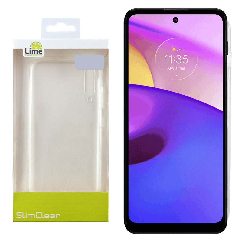 LIME ΘΗΚΗ MOTOROLA E40 6.5" SLIMCLEAR TPU CAMERA GUARD ΔΙΑΦΑΝΗ