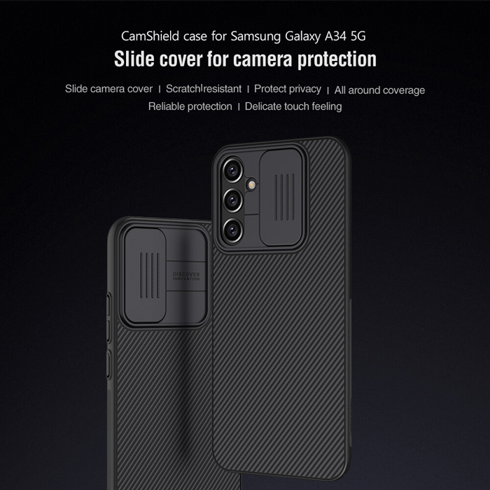 NILLKIN θήκη CamShield για Samsung Galaxy A34 5G, μαύρη - Image 2