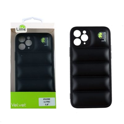 LIME ΘΗΚΗ IPHONE 11 PRO 5.8" BUMPY PUFFER TPU FULL CAMERA PROTECTION BLACK