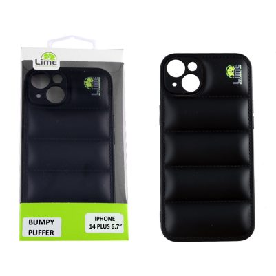 LIME ΘΗΚΗ IPHONE 14 PLUS 6.7" BUMPY PUFFER TPU FULL CAMERA PROTECTION BLACK