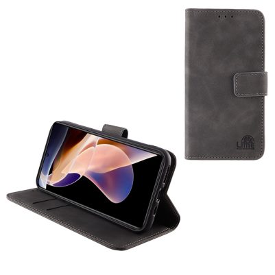 LIME ΘΗΚΗ XIAOMI REDMI NOTE 11 PRO PLUS 5G 6.67" ESSENTIAL MAGNET BOOK STAND CLIP GREY