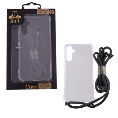 IDOL 1991 ΘΗΚΗ SAMSUNG A54 5G A546 6.4" ANTISHOCK AIR TPU WITH STRAP FULL CAMERA PROTECTION ΔΙΑΦΑΝΗ