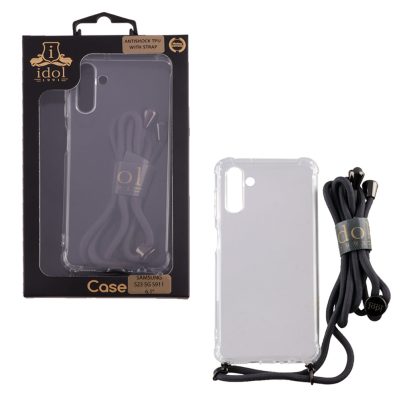 IDOL 1991 ΘΗΚΗ SAMSUNG S23 5G S911 6.1" ANTISHOCK AIR TPU WITH STRAP FULL CAMERA PROTECTION ΔΙΑΦΑΝΗ
