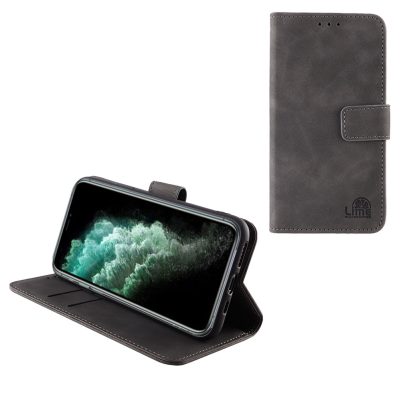 LIME ΘΗΚΗ IPHONE 11 PRO 5.8" ESSENTIAL MAGNET BOOK STAND CLIP GREY