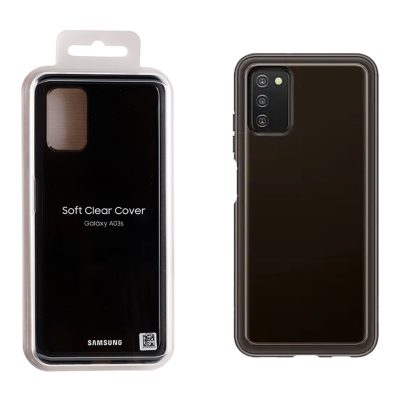 ΘΗΚΗ SAMSUNG A03s A038 6.5" SOFT CLEAR COVER EF-QA038TBEGEU BLACK PACKING OR