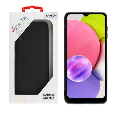 VOLTE-TEL ΘΗΚΗ SAMSUNG A03s A037 6.5" CARBON CAMERA PROTECTIVE BLACK
