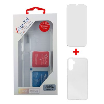 VOLTE-TEL COMBO SAMSUNG S23 PLUS 5G S916 6.6" TEMPERED 0.30mm + ΘΗΚΗ SLIMCOLOR AIR WHITE
