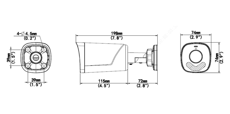 UNIARCH IP κάμερα IPC-B233-APF40W, 4mm, 3MP, IP67, PoE, LED, IR 50m - Image 3
