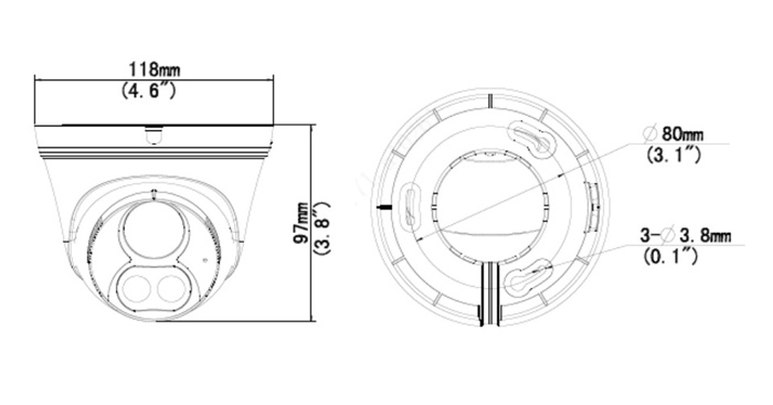 UNIARCH IP κάμερα IPC-T213-APF28W, 2.8mm 3MP, IP67, PoE, LED, SD, IR 30m - Image 3