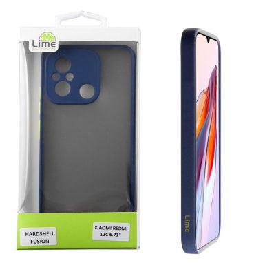 LIME ΘΗΚΗ XIAOMI REDMI 12C 6.71" HARDSHELL FUSION FULL CAMERA PROTECTION BLUE WITH YELLOW KEYS
