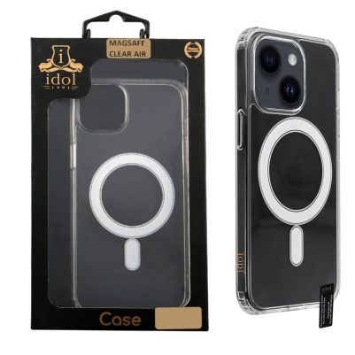 IDOL 1991 ΘΗΚΗ IPHONE 15 PLUS 6.7" MAGSAFE ANTISHOCK CLEAR AIR BACK COVER TPU CAMERA GUARD ΔΙΑΦΑΝΗ