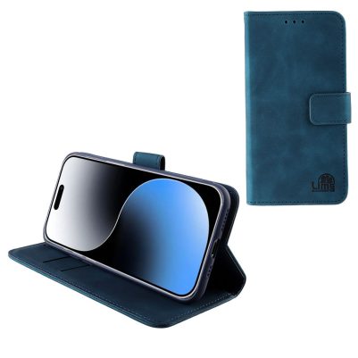 LIME ΘΗΚΗ IPHONE 15 PRO MAX 6.7" ESSENTIAL MAGNET BOOK STAND CLIP DARK BLUE
