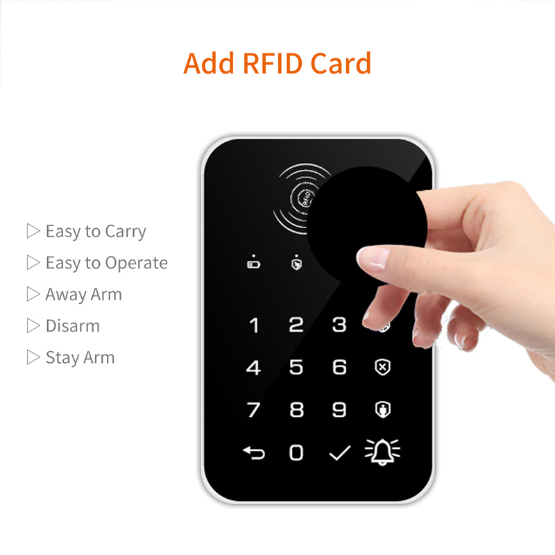 Ασύρματο πληκτρολόγιο συναγερμού K010, αφής, RFID - Image 3