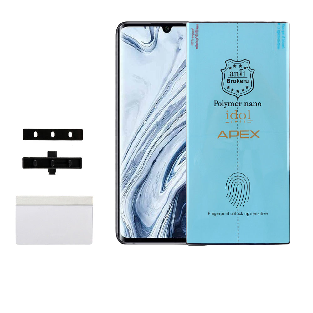IDOL 1991 APEX POLYMER NANOTECH FILM XIAOMI MI NOTE 10/NOTE 10 LITE/NOTE PRO 6.47"FINGER UNLOCK FULL COVER WITH INSTALLATION KIT