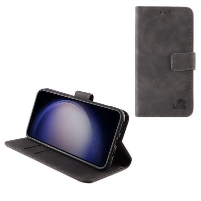 LIME ΘΗΚΗ SAMSUNG S23 FE 5G S711 6.4" ESSENTIAL MAGNET BOOK STAND CLIP GREY