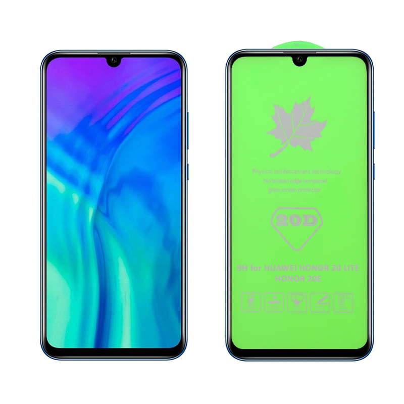 IDOL 1991 TEMPERED GLASS HUAWEI HONOR 20 LITE/HONOR 20E 6.21" 9H 0.25mm 20D FULL GLUE SEMI CURVED BLACK