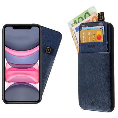 IDOL 1991 ΘΗΚΗ IPHONE 11 PRO 6.1" ANTI-RFID LEATHER SMART WALLET CAMERA GUARD BLUE