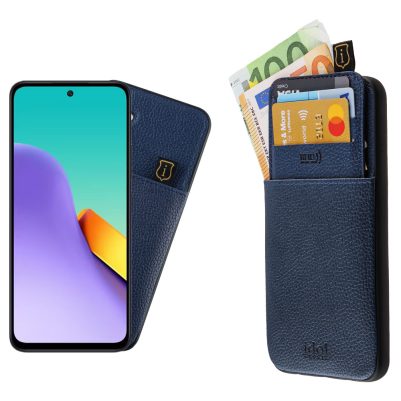 IDOL 1991 ΘΗΚΗ XIAOMI REDMI 12 4G/5G 6.79" ANTI-RFID LEATHER SMART WALLET CAMERA GUARD BLUE