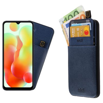 IDOL 1991 ΘΗΚΗ XIAOMI REDMI 12C 6.71" ANTI-RFID LEATHER SMART WALLET CAMERA GUARD BLUE