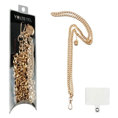 VOLTE-TEL NECK STRAP - ΑΛΥΣΙΔΑ ΛΑΙΜΟΥ ΓΙΑ ΘΗΚΕΣ GOLD VT400