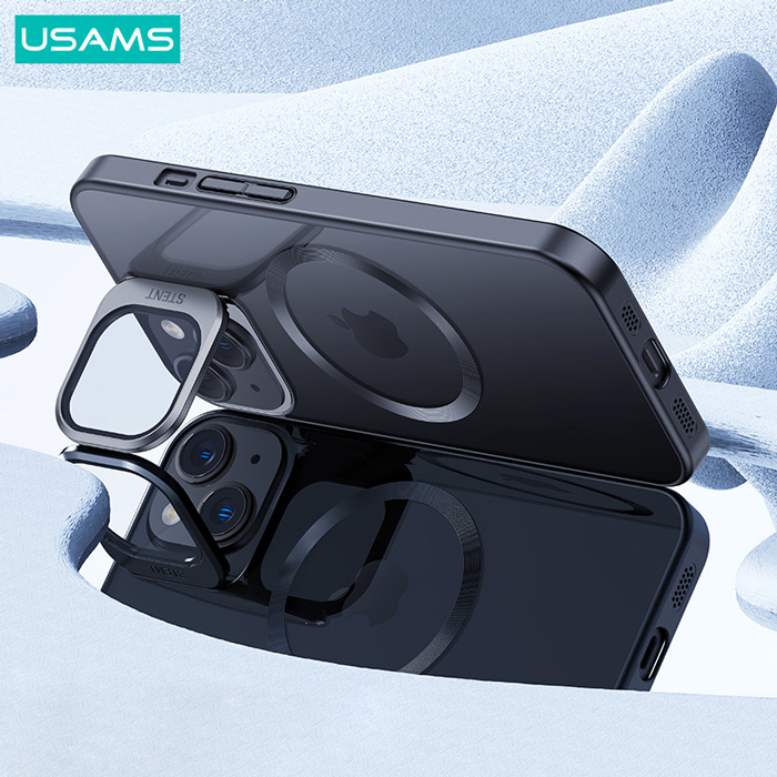 USAMS θήκη Geying US-BH856 για iPhone 15 Plus, διάφανη/μαύρη - Image 3