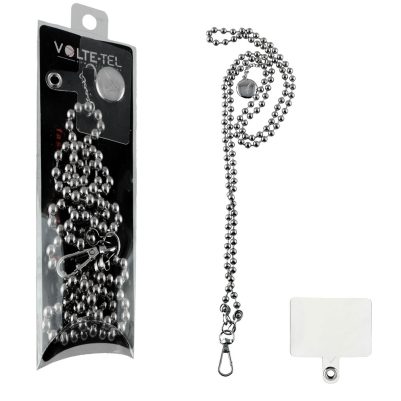 VOLTE-TEL NECK STRAP - ΑΛΥΣΙΔΑ ΛΑΙΜΟΥ ΓΙΑ ΘΗΚΕΣ SILVER VT401
