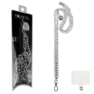 VOLTE-TEL NECK STRAP - ΑΛΥΣΙΔΑ ΛΑΙΜΟΥ ΓΙΑ ΘΗΚΕΣ SILVER VT410