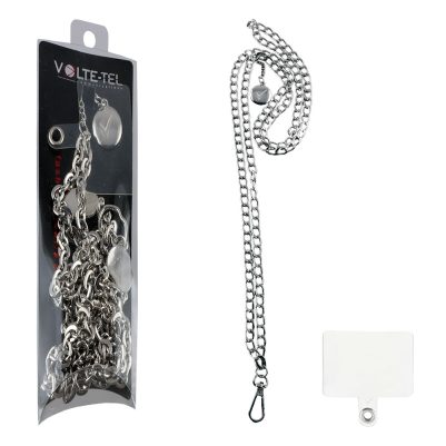 VOLTE-TEL NECK STRAP - ΑΛΥΣΙΔΑ ΛΑΙΜΟΥ ΓΙΑ ΘΗΚΕΣ SILVER VT411