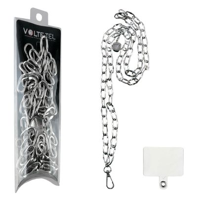 VOLTE-TEL NECK STRAP - ΑΛΥΣΙΔΑ ΛΑΙΜΟΥ ΓΙΑ ΘΗΚΕΣ SILVER VT412